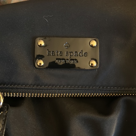 Kate Spade purse satchel, black nylon - Picture 2 of 6